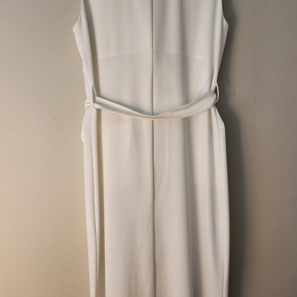 Brand New! Sleeveless Off-White Trench Maxi Dress - Picture 3 of 3